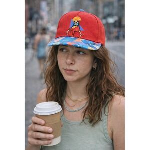 Disney Kuzco Emperor's New Groove Snapback Hat Retro Colorful Brim